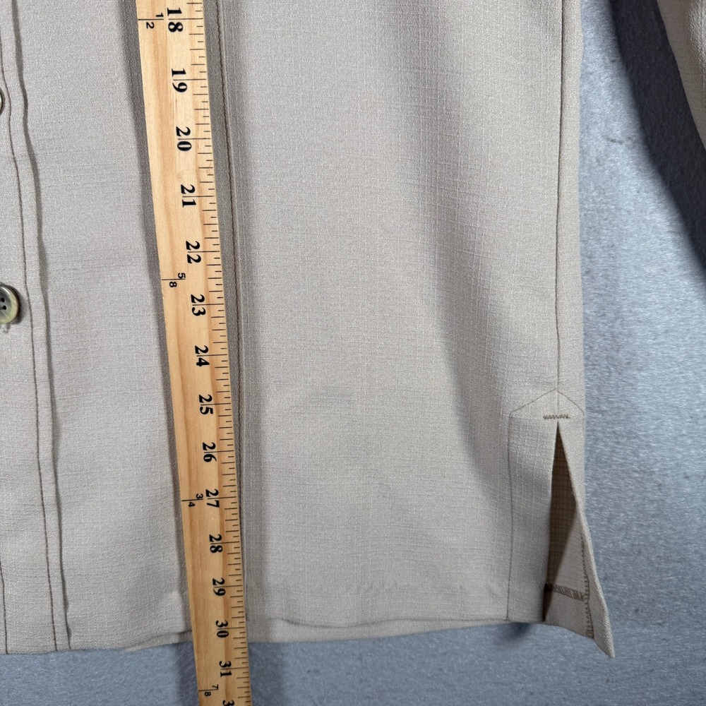 Levis Panatela Vintage 70s Safari Shirt Jacket Tan Beige Disco Collar Mens Large - Picture 8 of 12